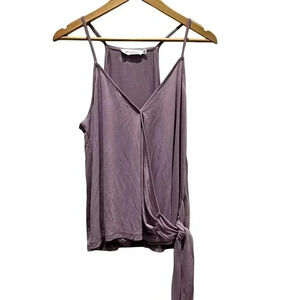 ALL IN FAVOR Side Tie Tank Top‎ Lavender Large